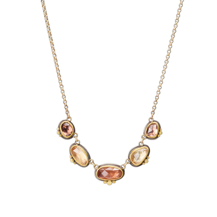 Ombre Zircon Five Stone Necklace