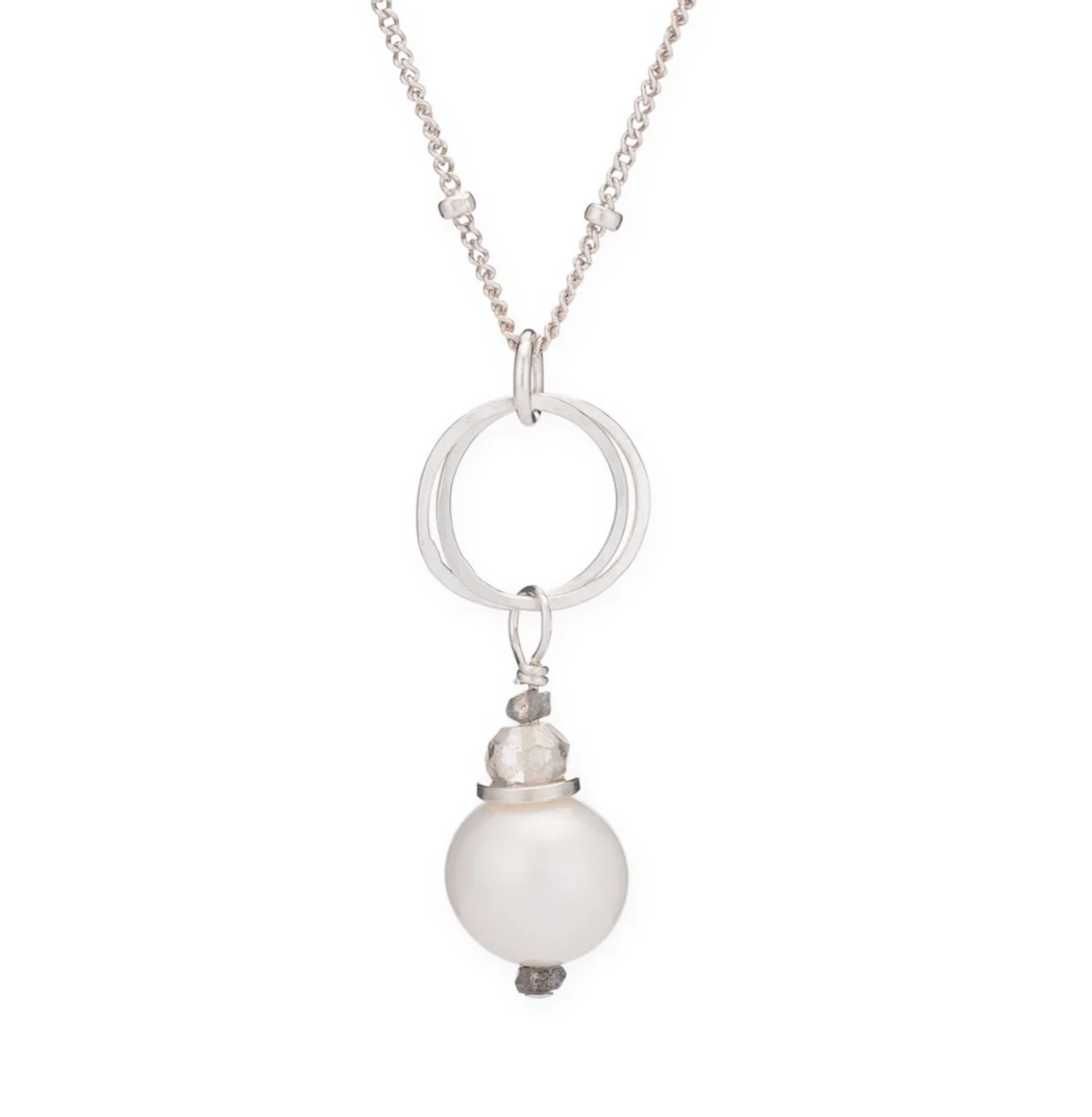 Audrey White Pearl Necklace