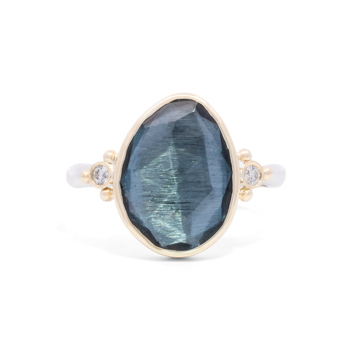 London Blue Topaz & Diamond Ring