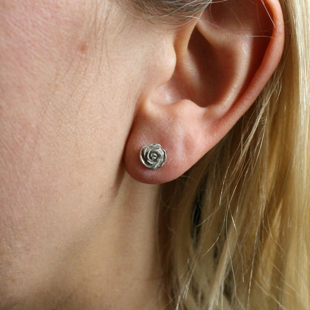 Tiny Rose Post Earrings