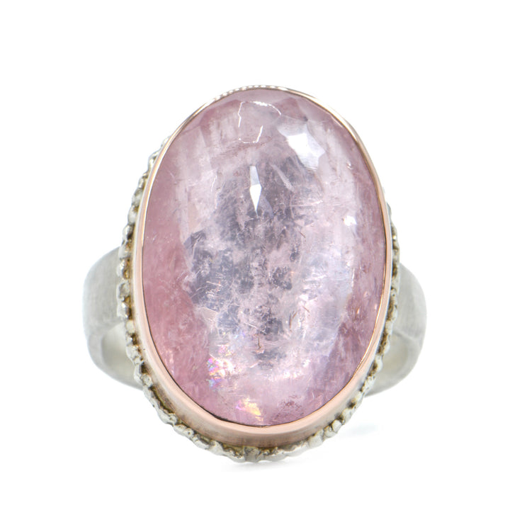 Oval Faceted Morganite Ring