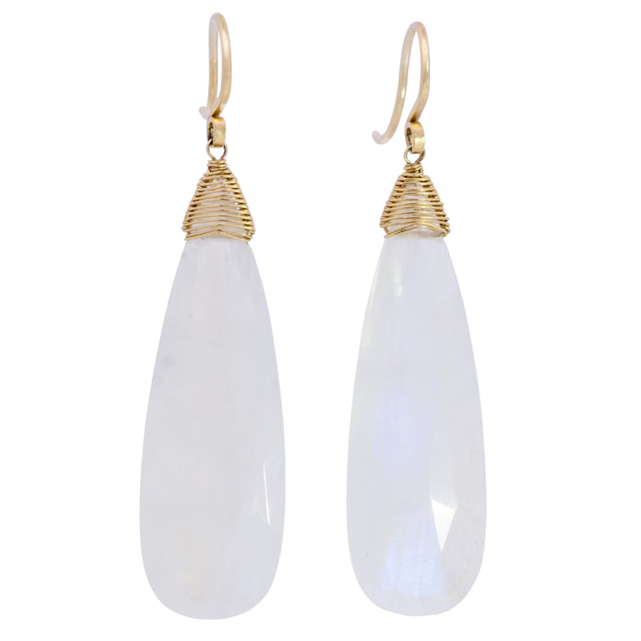 Rainbow Moonstone Drop Earrings