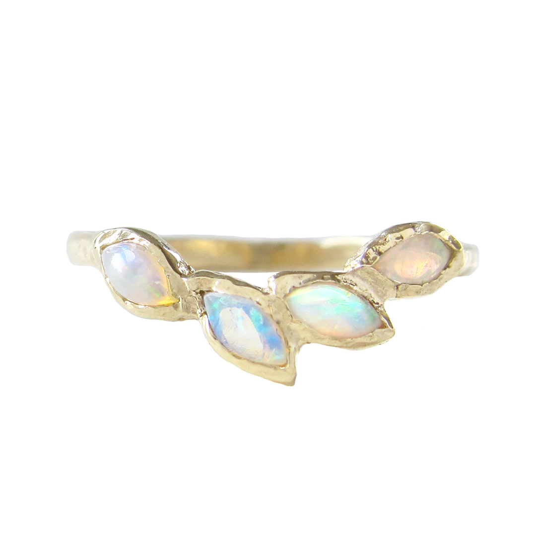 Opal Petal Ring