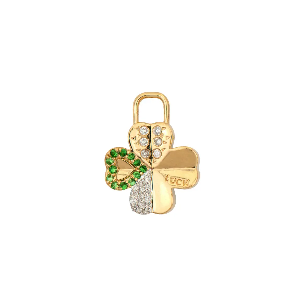 Make A Wish Four Leaf Clover Charm