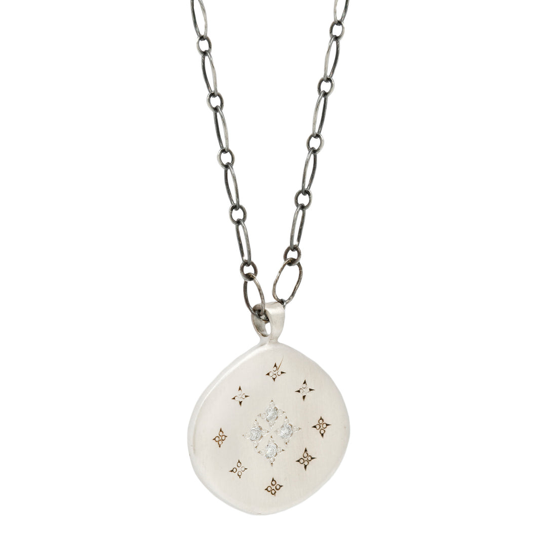 Four Star Silver Lights Pendant Necklace