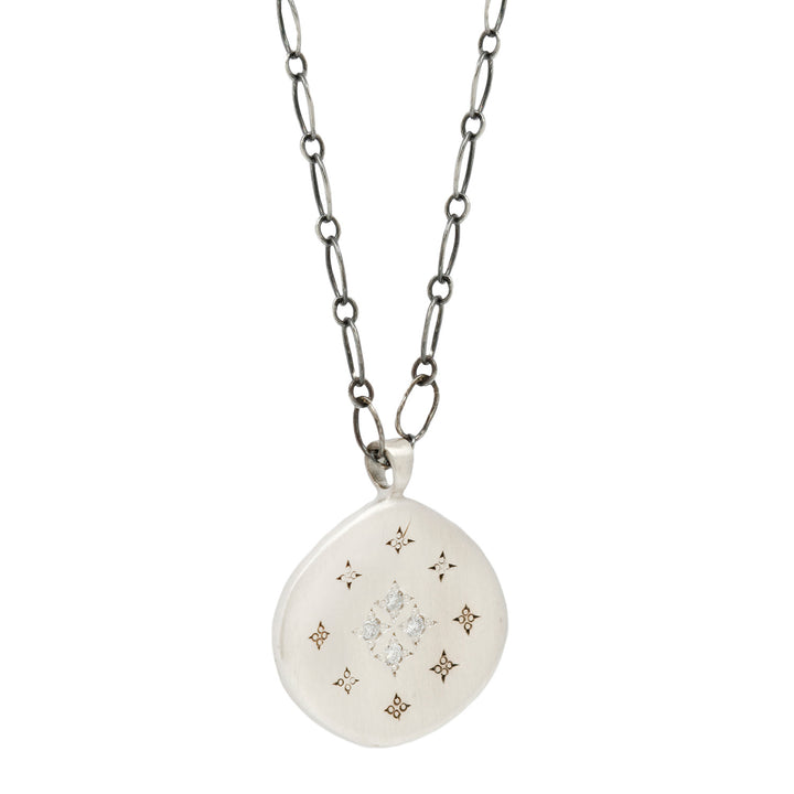Four Star Silver Lights Pendant Necklace