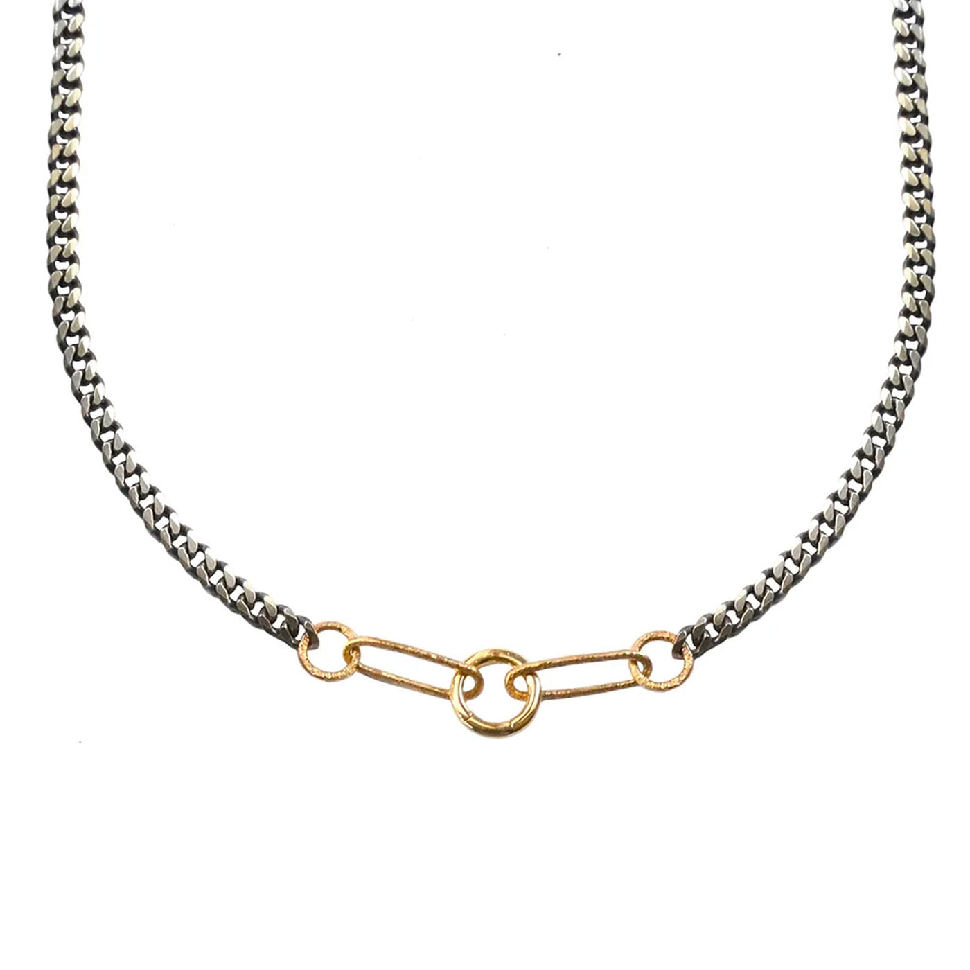 Five Link Charm Holder Chain Necklace