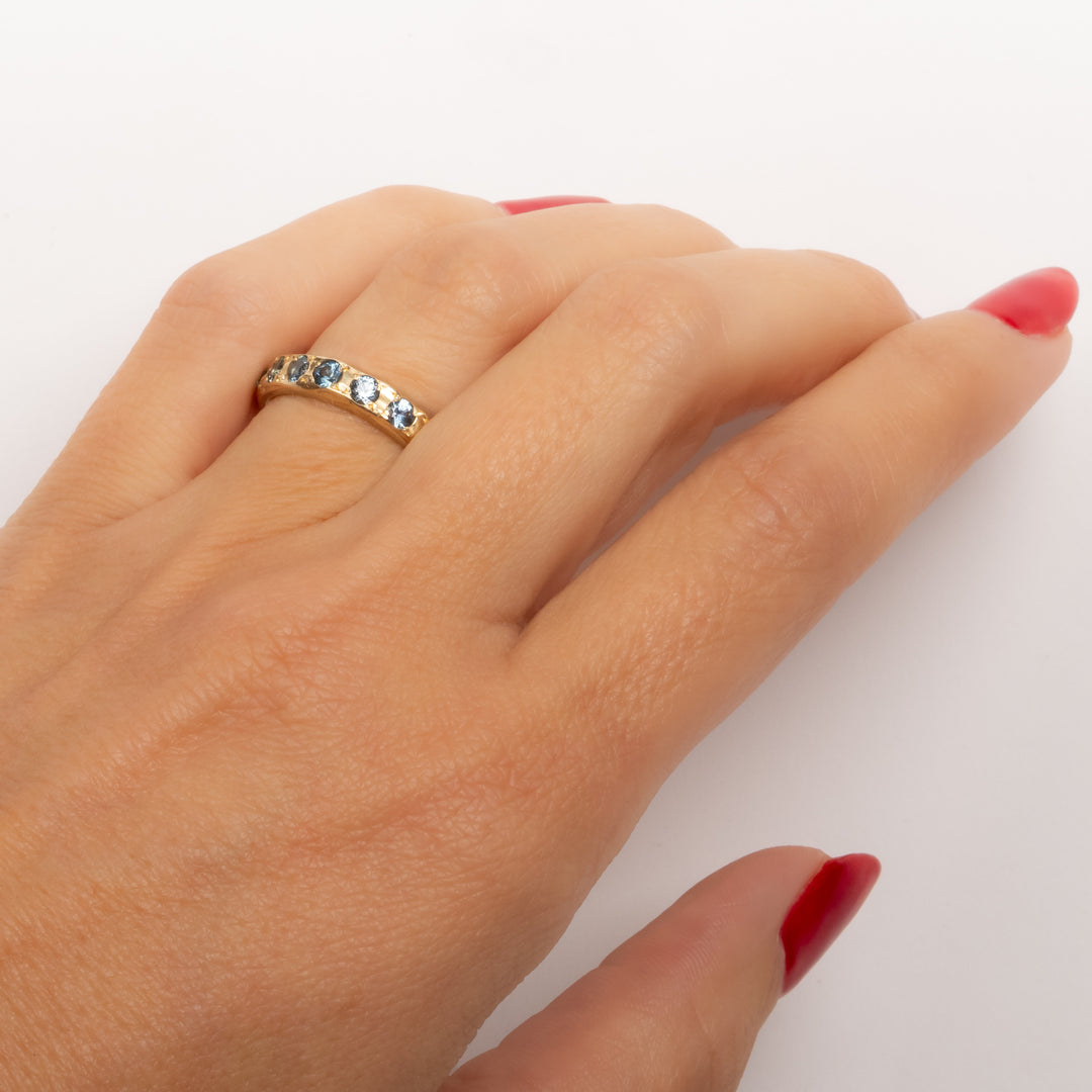 11 Stone Montana Sapphire Ring