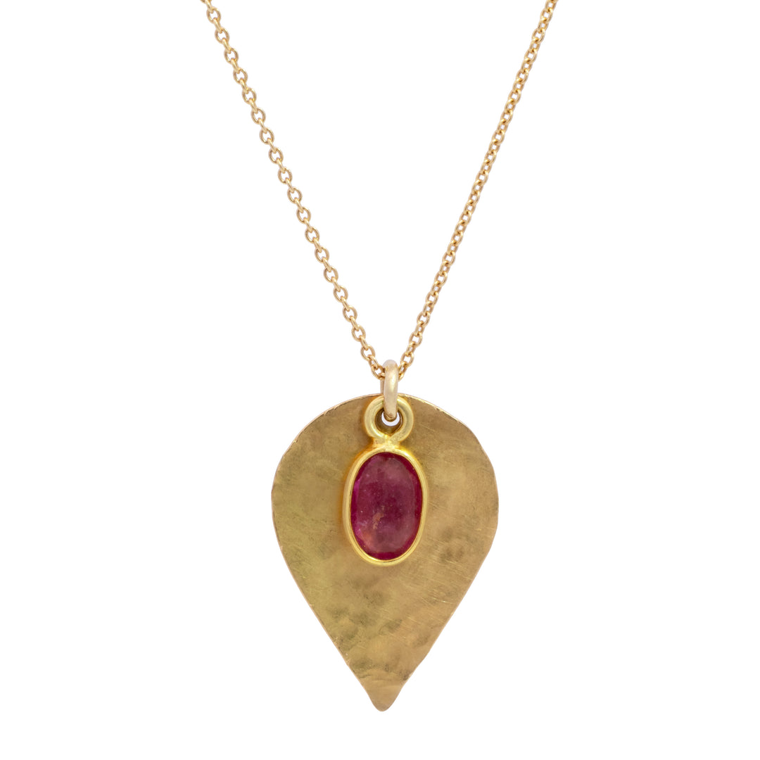Teardrop Pendant & Tourmaline Necklace