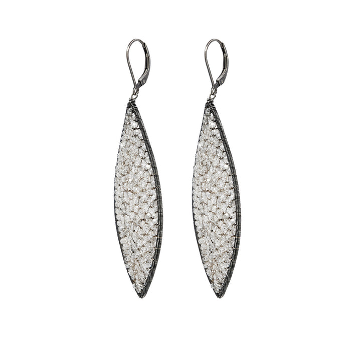 Large Crystal Marquise Mosaic Drop Earrings
