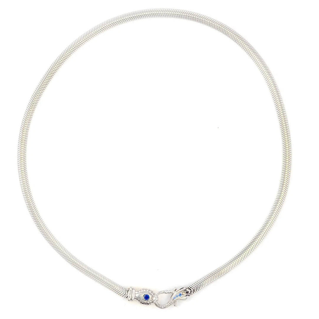 Bejeweled Infinity Serpent Chain Necklace