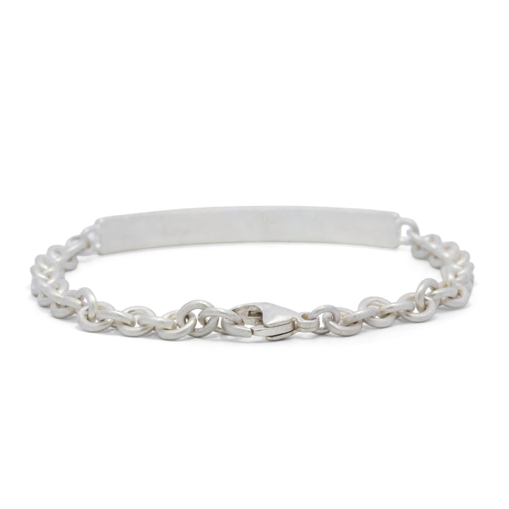 0.55 tcw Brown Diamond Hammered Bar Chain Link Bracelet