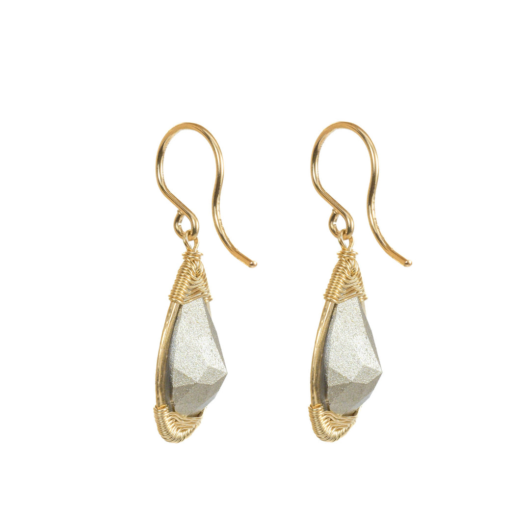 Teardrop Midnight Quartz Drop Earrings