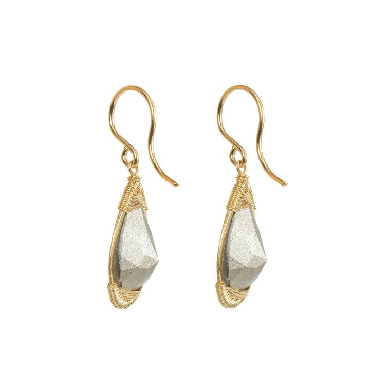 Teardrop Midnight Quartz Drop Earrings