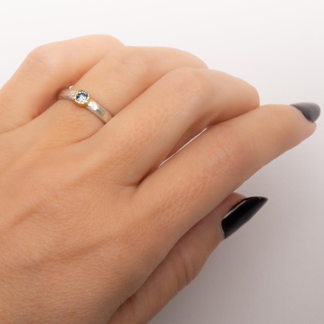 Bezel Set Montana Sapphire Ring