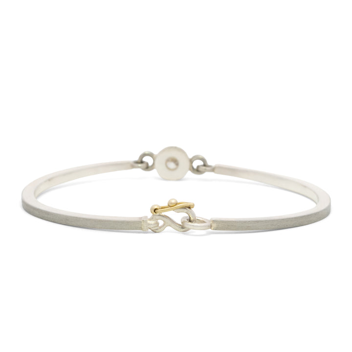 Trunk Show Round Diamond Bezel White Gold Bracelet