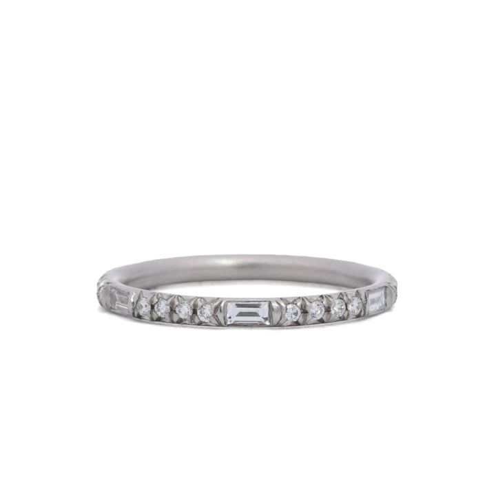 Round & Baguette Diamond Eternity Band