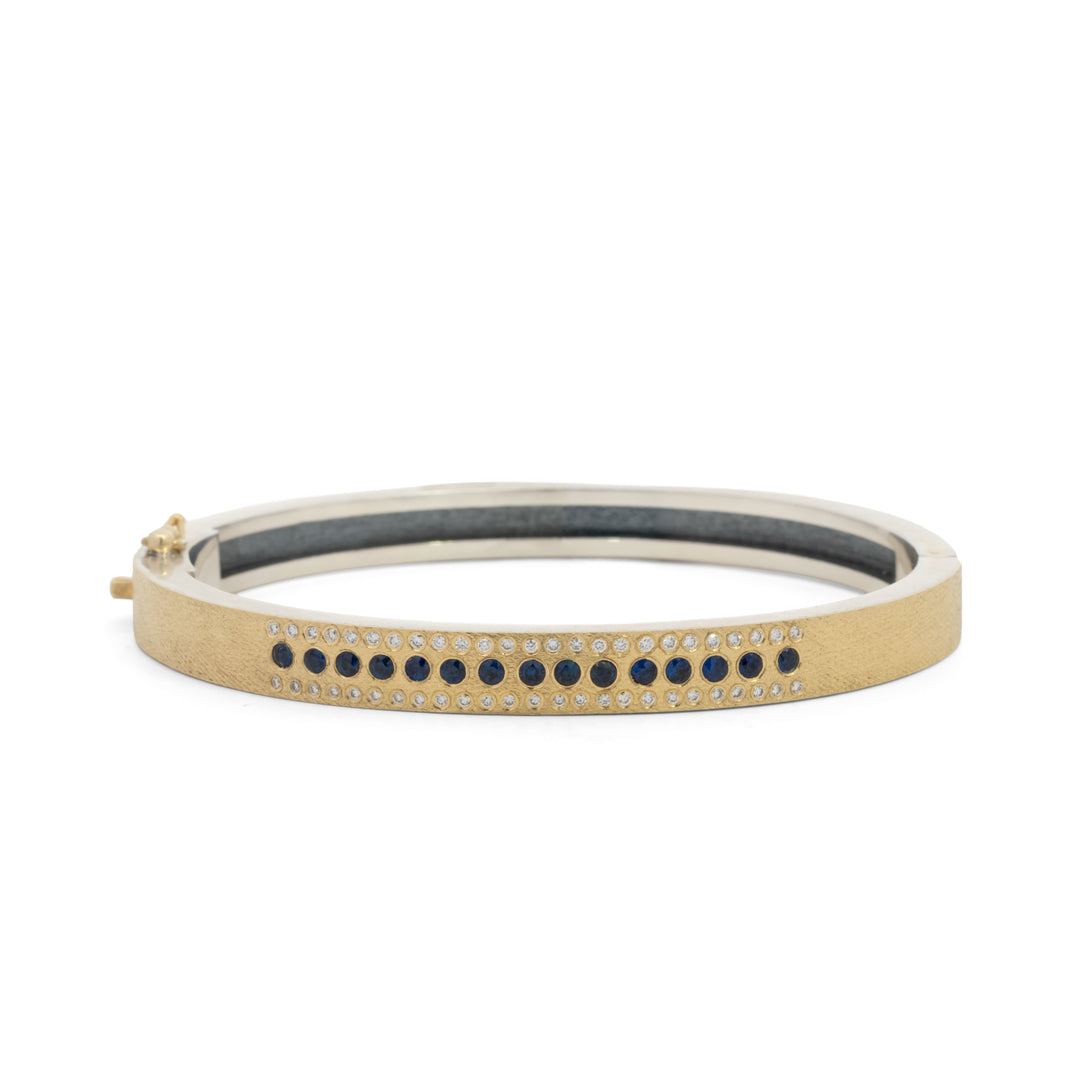 Trunk Show 6 mm Iman Blue Sapphire & Diamond Bracelet