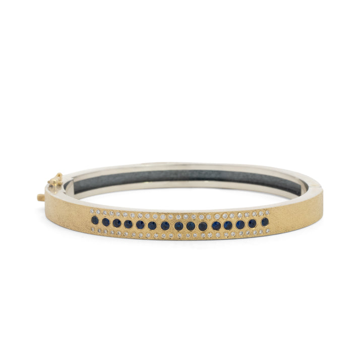 Trunk Show 6 mm Iman Blue Sapphire & Diamond Bracelet
