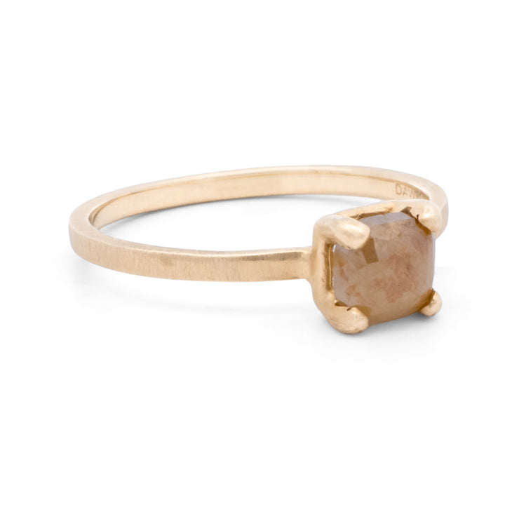 Four Prong Opaque Diamond Ring
