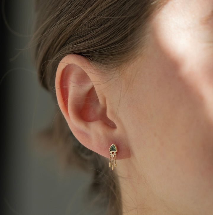 Trillion Tourmaline Earrings