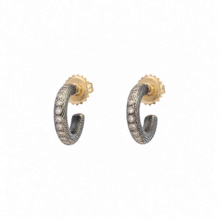 Small Gypsy Diamond Hoop Earrings