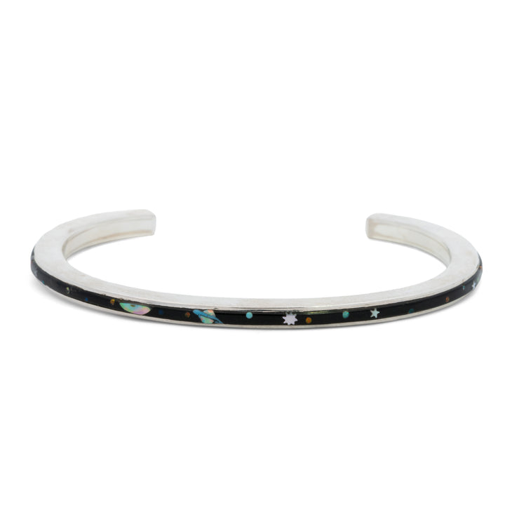 Thin Galaxy Stone Inlay Cuff