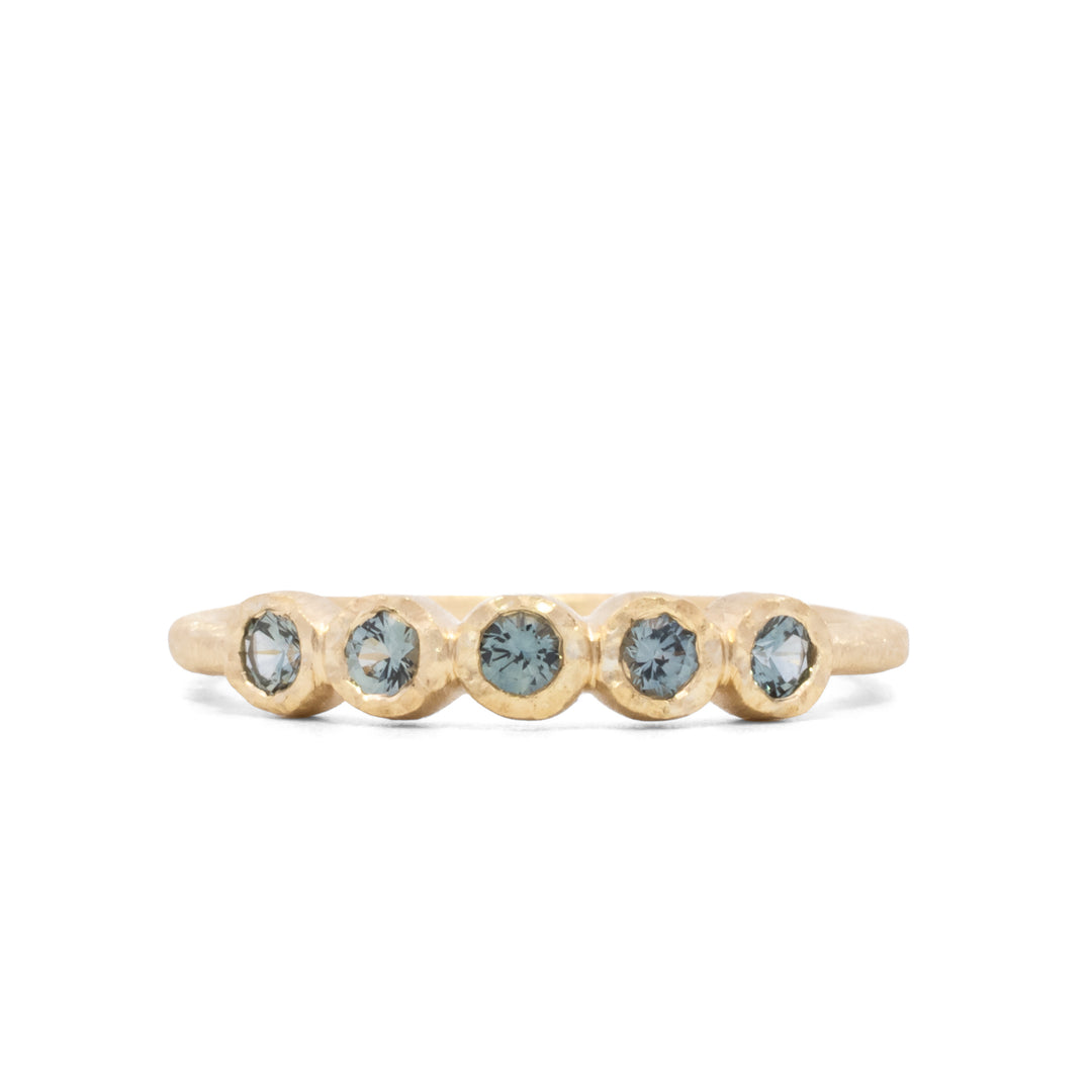 Montana Sapphire Five Bezel Ring