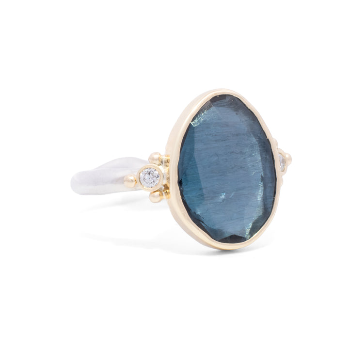 London Blue Topaz & Diamond Ring