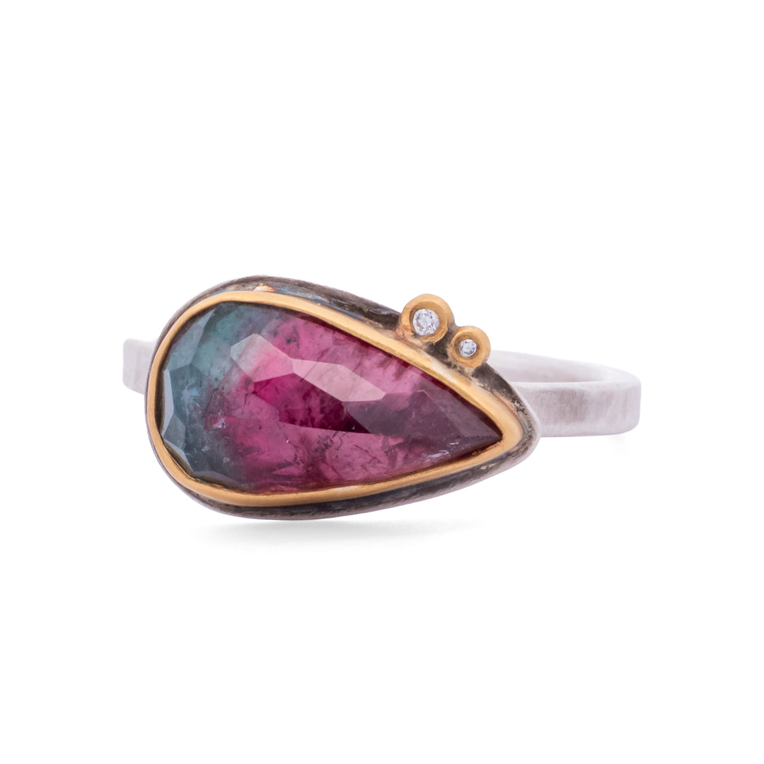 Watermelon Tourmaline Ring