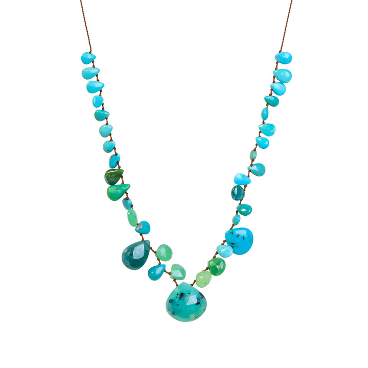 Turquoise, Chrysoprase & Apatite Necklace