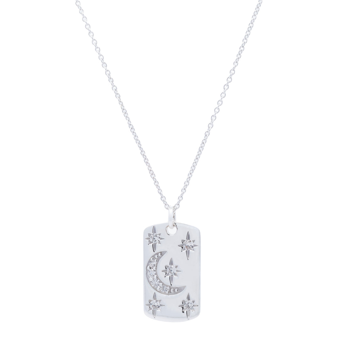 Shooting Moon & Stars Necklace