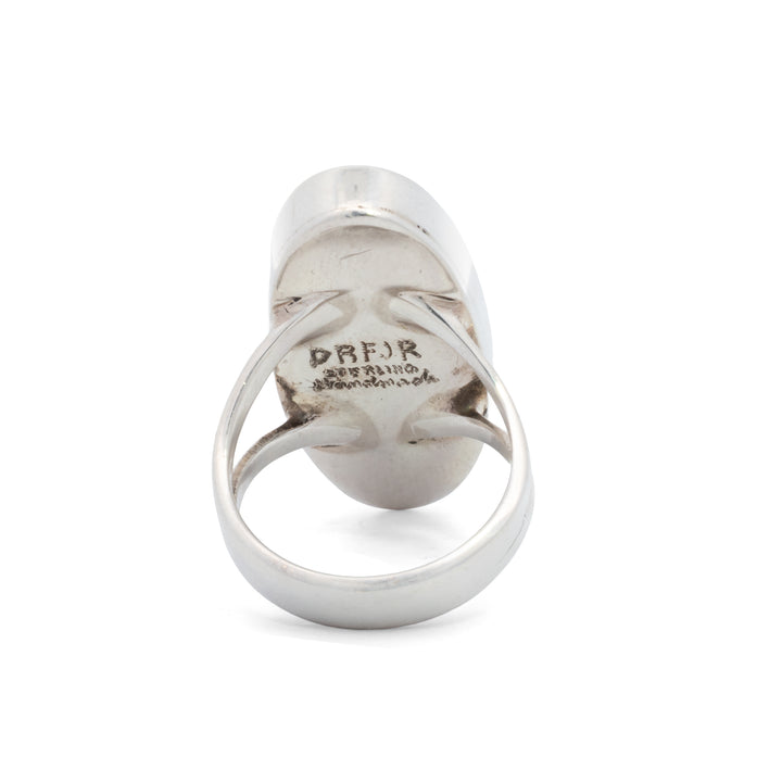 Medium Oval Cactus Night Sky Inlay Ring