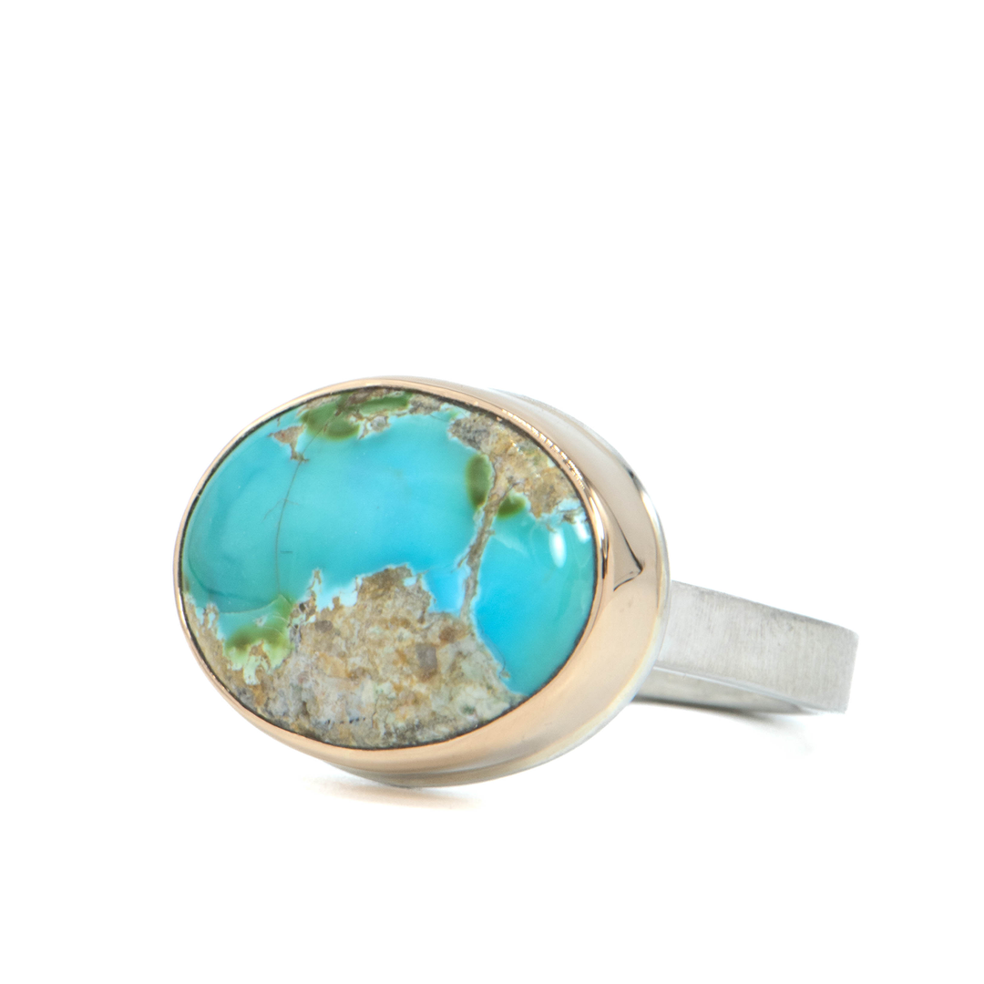 Oval Sonoran Mountain Turquoise Ring