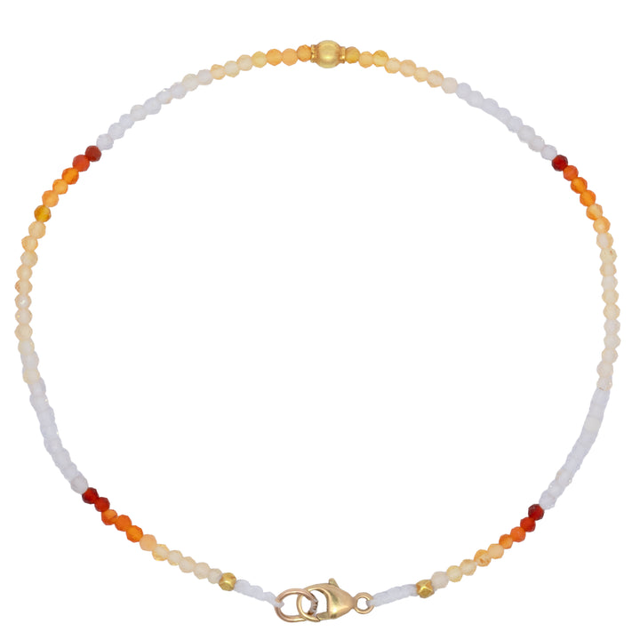Ombre Fire Opal Beaded Bracelet