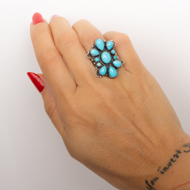 Leo Feeney Gather Turquoise Flower Ring