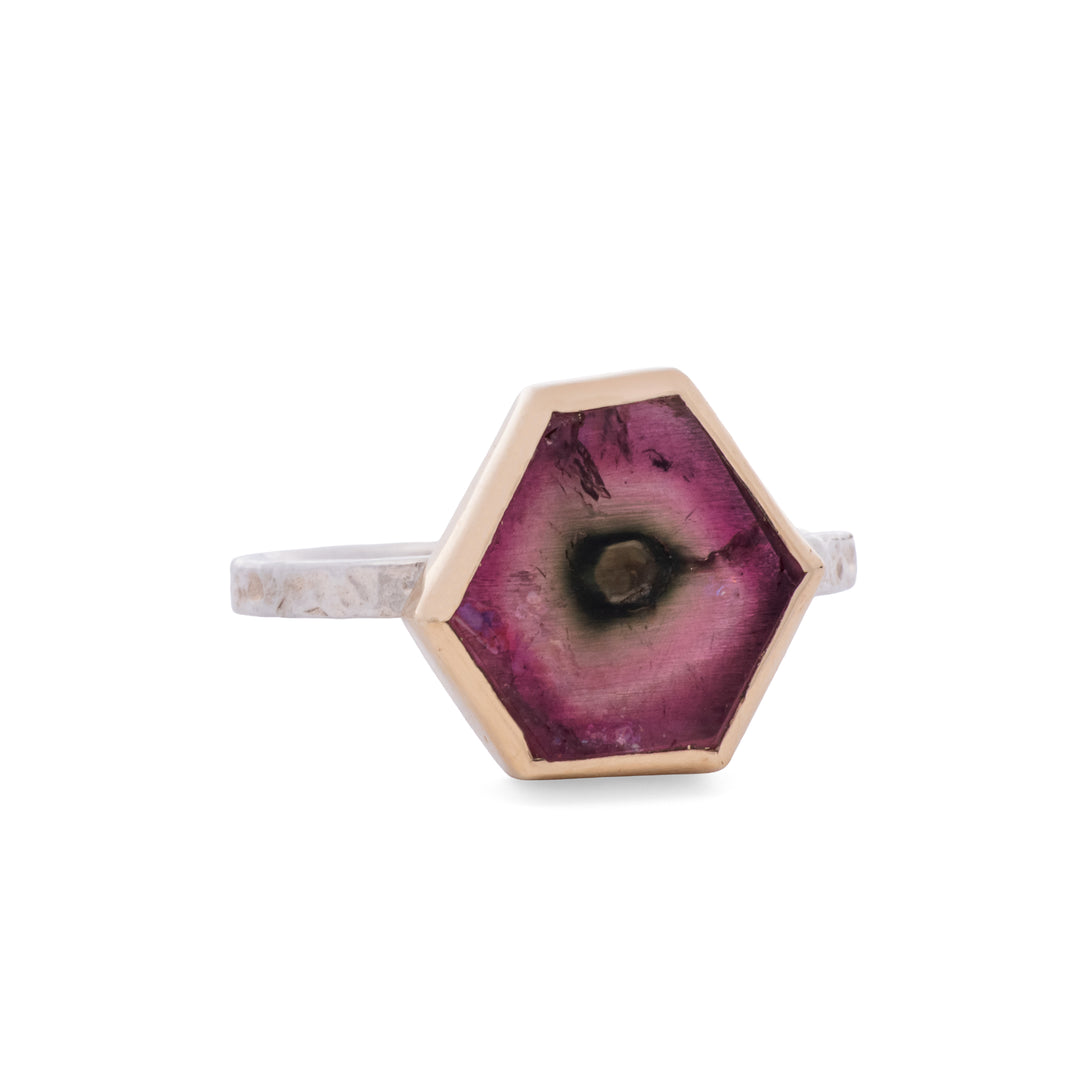 Watermelon Tourmaline Ring