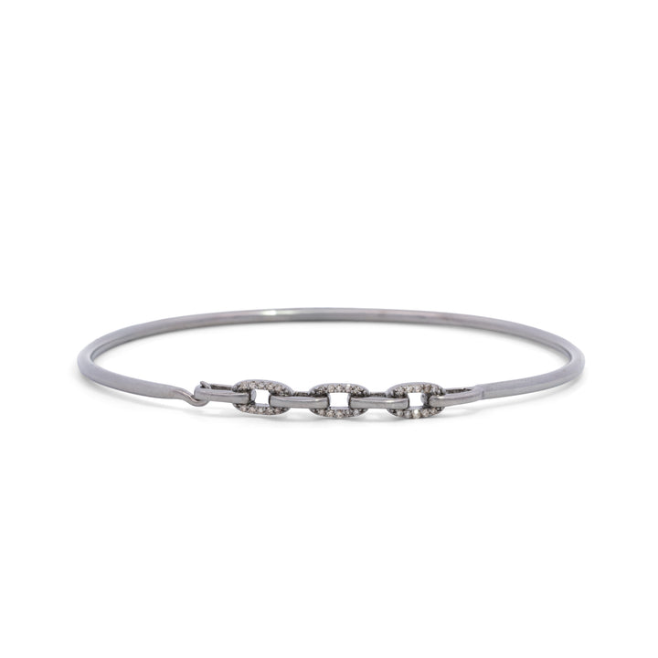 Alternating Pavé Diamond Link Small Section Bracelet