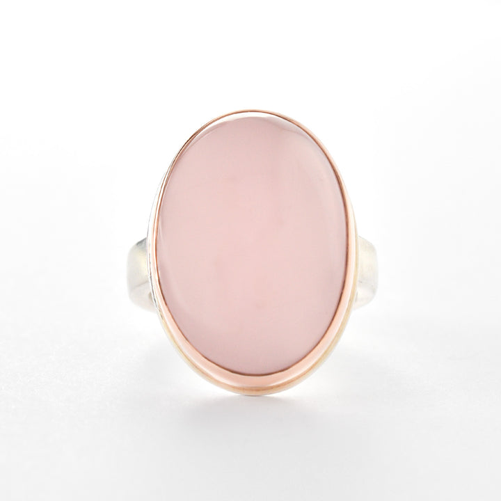 Oval Rose Quartz Ring