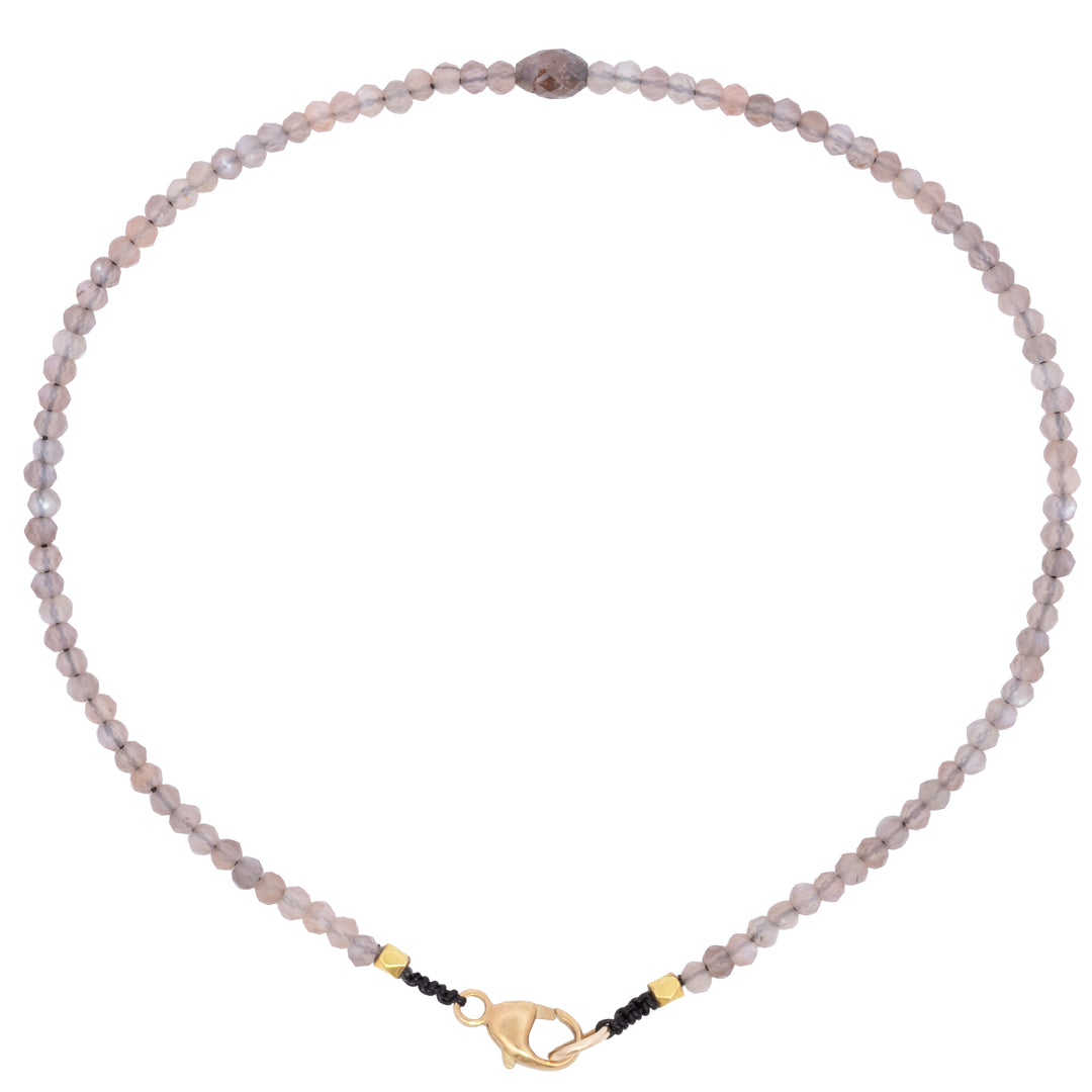 Chocolate Moonstone & Brown Diamond Bracelet