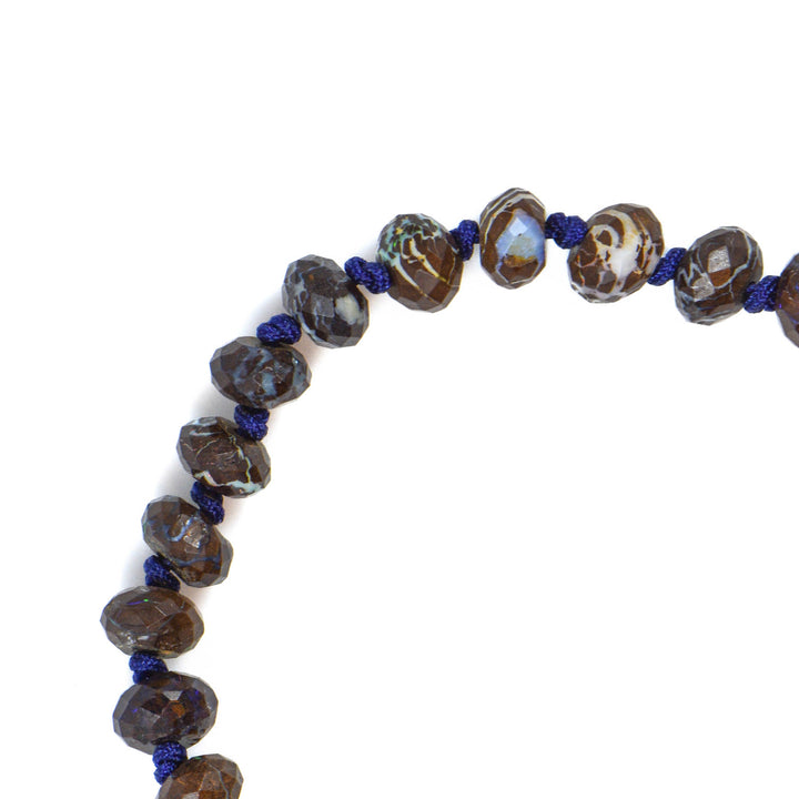 8mm Faceted Boulder Opal Bracelet