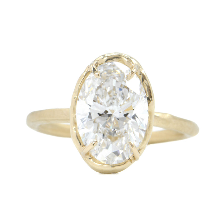 3.02ct Oval Brilliant Cut Lab Grown Certified Diamond Ring