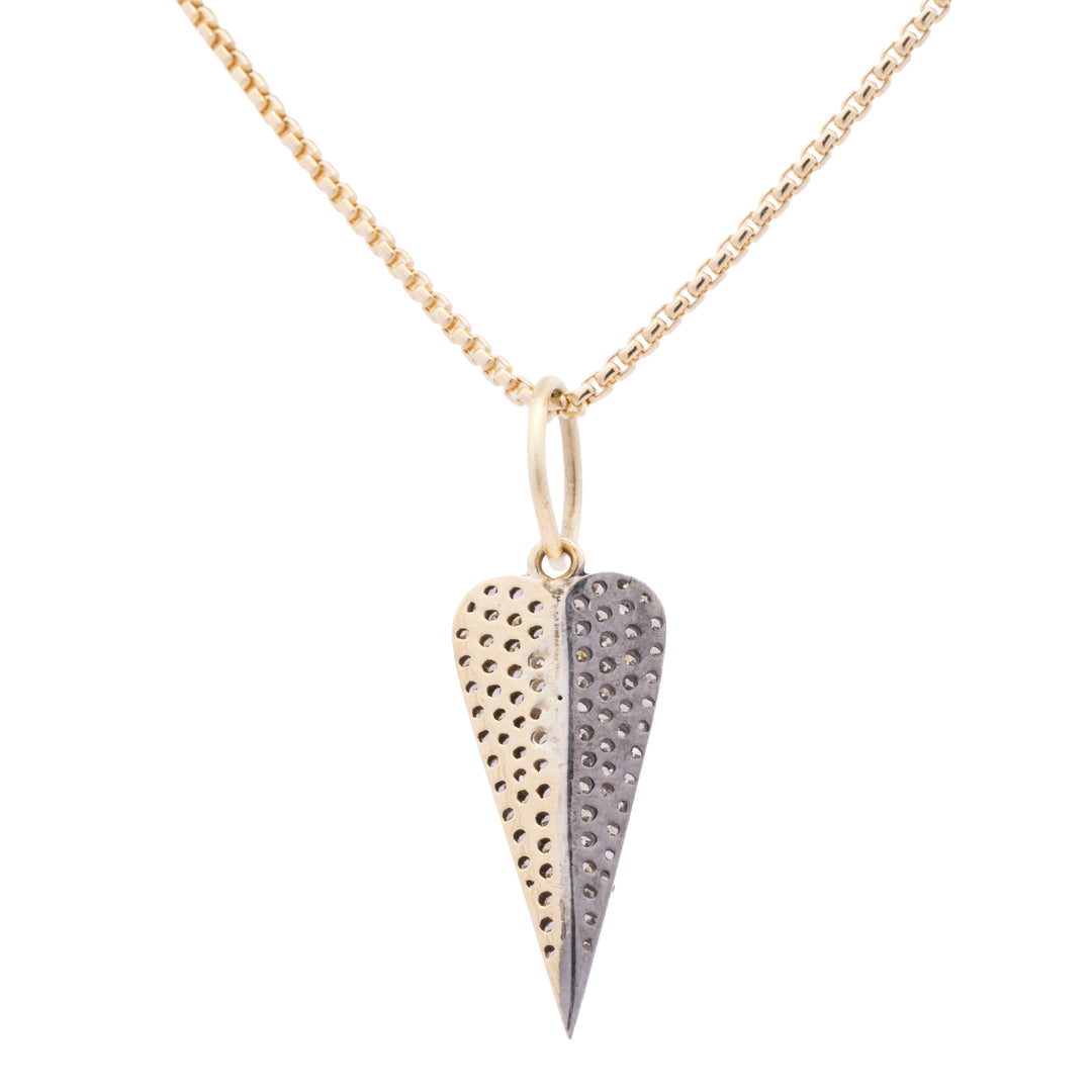 Elongated Heart Charm