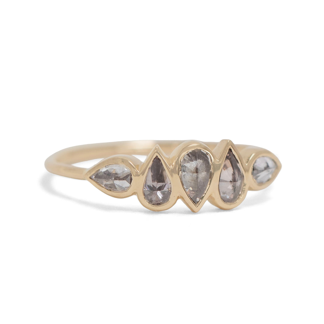 Multi Rose Cut Grey Diamond Ring