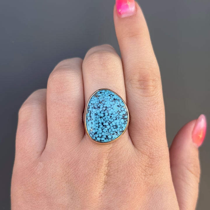 Asymmetrical Kingman Turquoise Ring