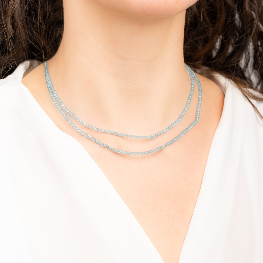 Faceted Apatite Beaded Necklace