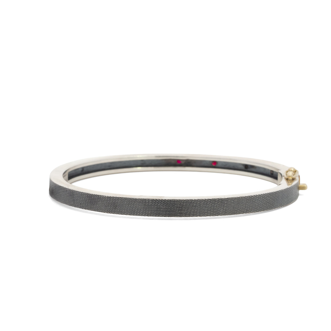 Trunk Show 4mm Daphnie Ruby and Diamond Bracelet