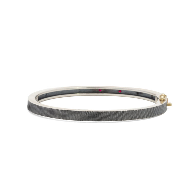Trunk Show 4mm Daphnie Ruby and Diamond Bracelet