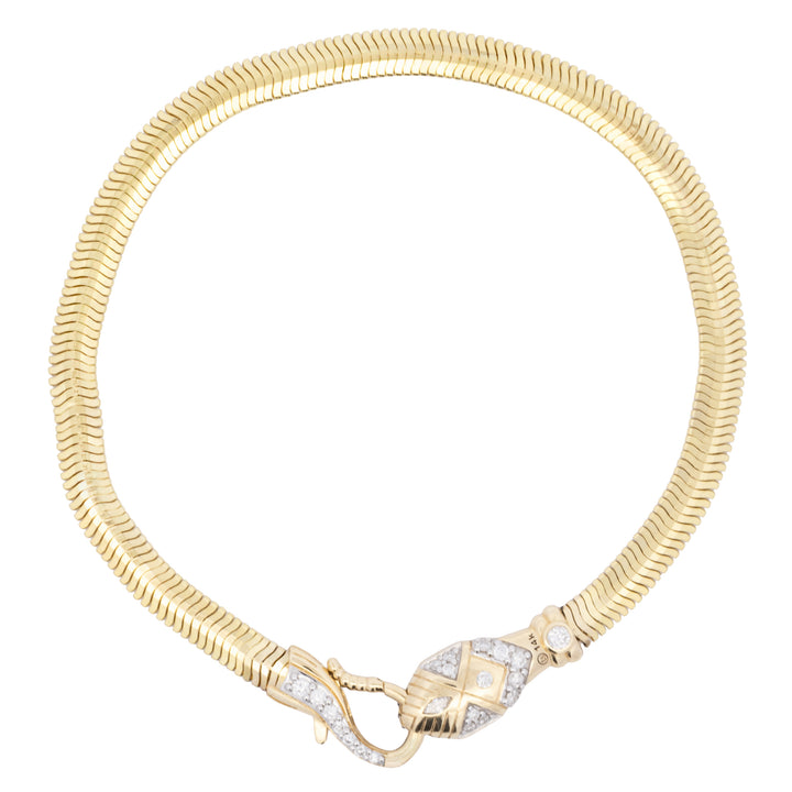 Bejeweled Serpent Double Sided Chain Bracelet