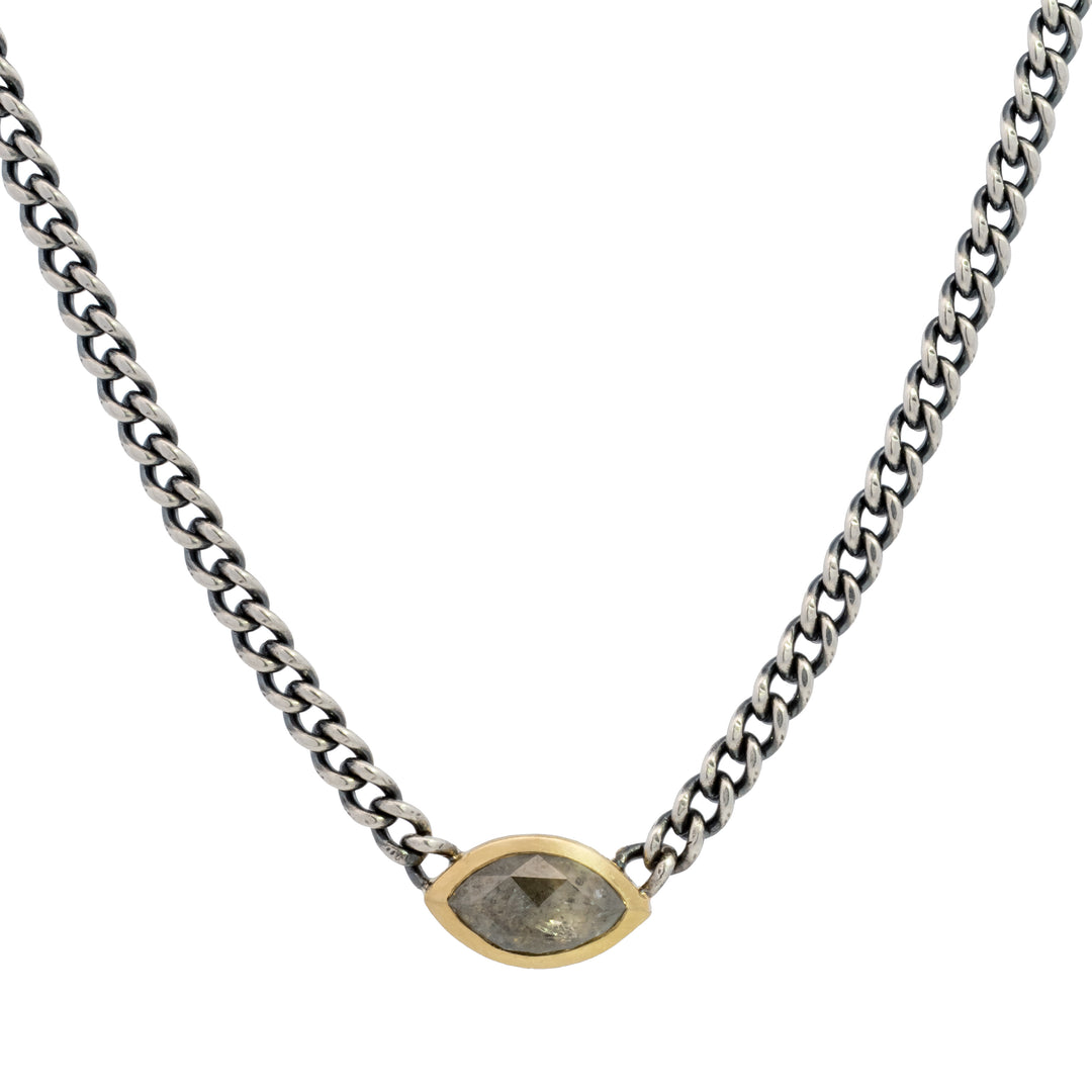 Trunk Show Marquise Rustic Diamond Necklace